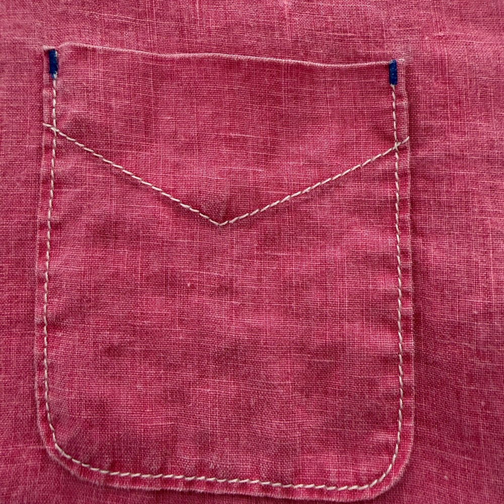 Tommy Bahama Men's Casual Red Button Down Shirt - Picture 6 of 10